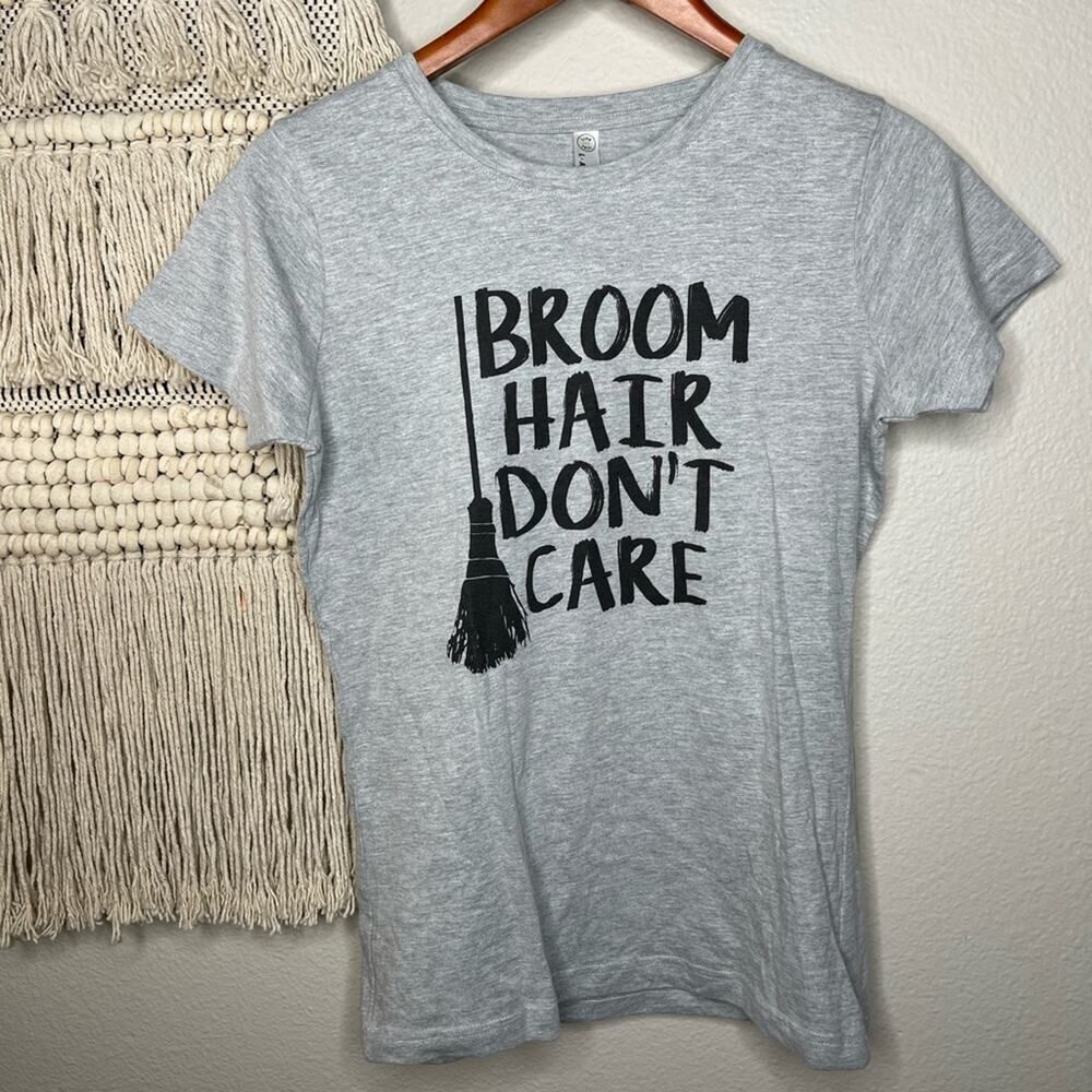 Halloween Witch Shirt Broom Hair Don’t Care